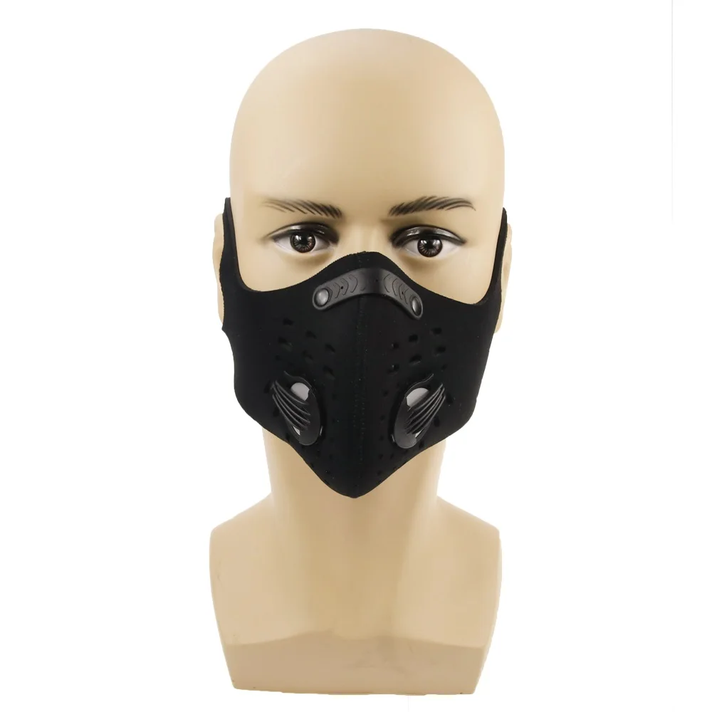 Велоспорт Спорт на открытом воздухе маска для лица Пылезащитная маска велосипедные маски воздушный фильтр спортивный мотобайк велосипедный лыжный щит для лица