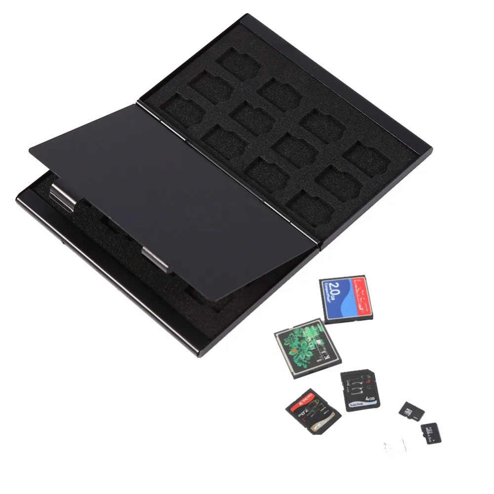 24 In 1 Portable Memory Card Case Aluminium Double Deck for 24TF Micro