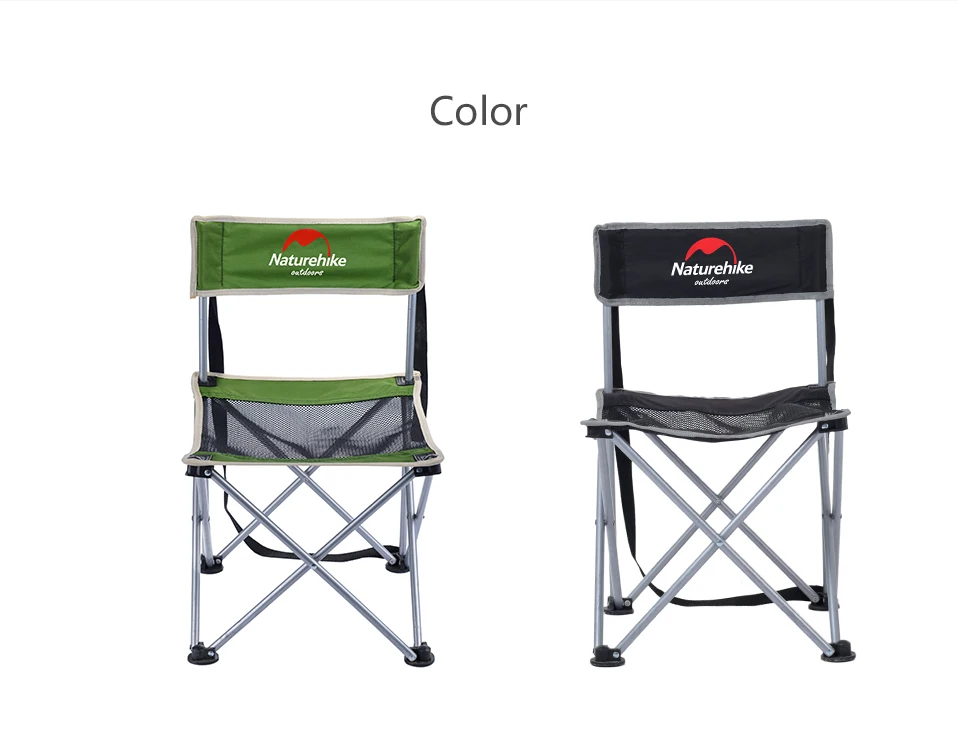 Naturehike Foldable Camping Chair Portable Outdoor Fishing Beach Chair Small Campstool NH16J001-J