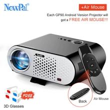 Newpal Projector GP90UP 3200 Lumens Projectors 1280*768 Android Bluetooth WIFI Mini Beamer Support Airplay Miracast AC3 LED TV