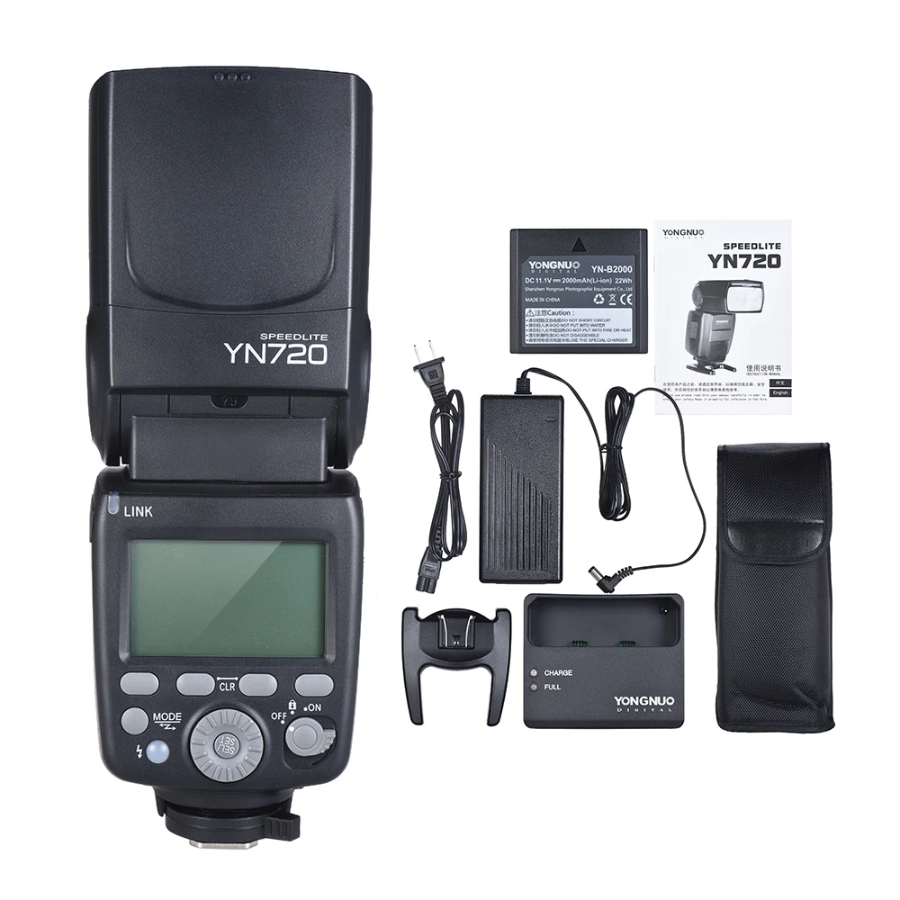YONGNUO YN720 Вспышка Speedlite Беспроводная вспышка ведущая ведомая GN60 ЖК дисплей с