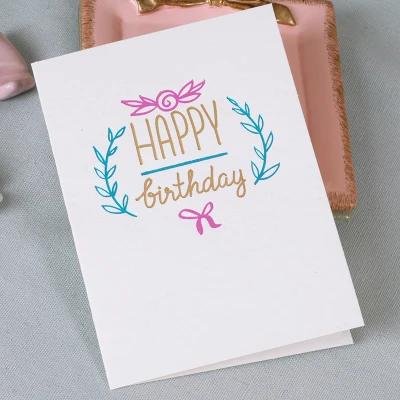 Детские поздравительные открытки на день рождения милые с днем рождения металлические открытки спасибо - Цвет: 08