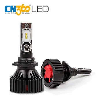 

CN360 2PCS Auto Bulb LED Headlight 9006 HB4 60W 8000Lumens Headlamp Lights Car Led 12V 24V 6500K Pure White 6500K All In One