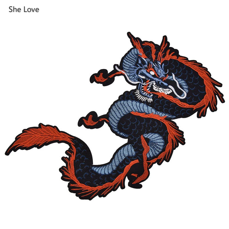 Chinese Dragon Embroidery Applique Patch Sew Iron Badge Iron On