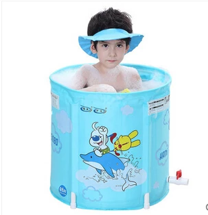 

50x50cm New arrival insulation cotton-padded folding baby bathtub,0-10years children swimming tub,super thickening