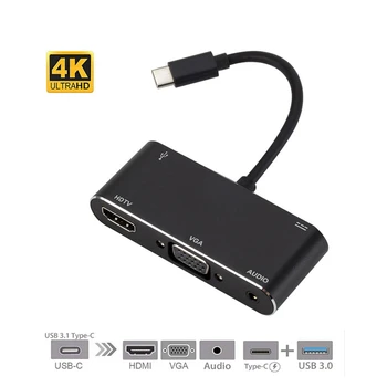 

USB Type-c Docking Station Type C to HDMI VGA Mobile Phone Computer Type-C TO HDMI VGA For Macbook Xiaomi Huawei Samsung Laptop
