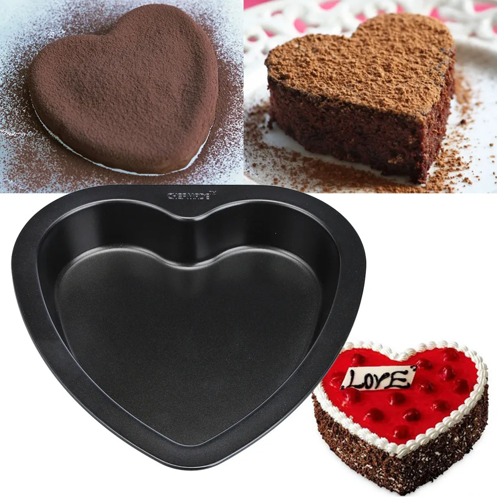 

7-inch Heart-shaped Cake Mold Baking Carbon Steel Non Stick Bakeware Cake Pan Kitchen Alphabet Shape Mould Cookie 3.28