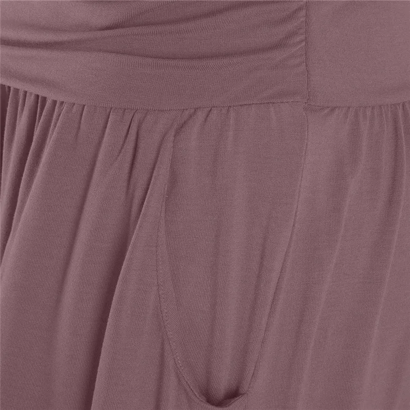 Solid Summer Dress Beach Off Shoulder Maxi Dress Women Sleeveless Sexy Dress Plus Size Pockets Vestido De Festa Longo 40MAY819