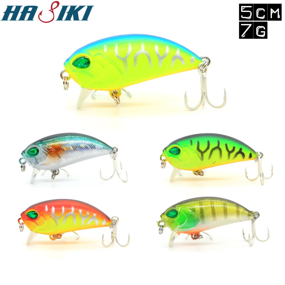 HASIKI Crankbait рыболовные приманки 50 мм 7 г жесткая приманка плавающая воблер с высоким
