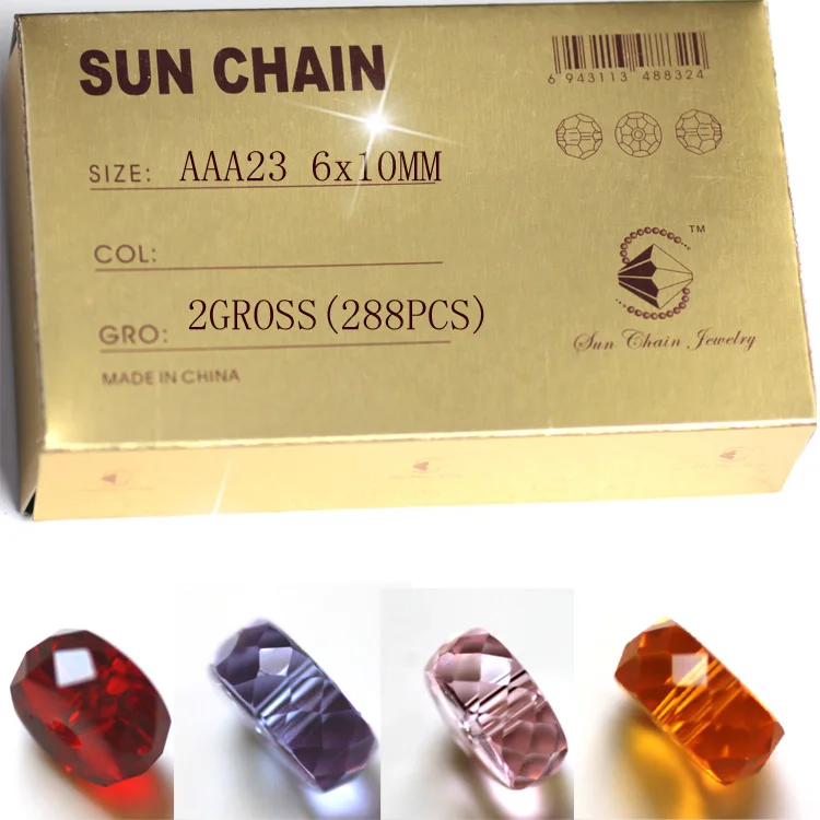 

AAA23 Faceted Crystal Glass Beads Tyre shape beads Jewelry compontments Wholesale 6X10mm accessories
