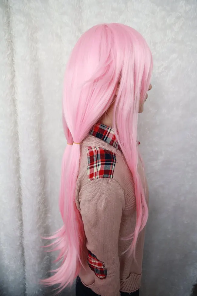 Модный дневник MCOSER 100 см длинный прямой kawaill Gasai Yuno светло розовый аниме парик для