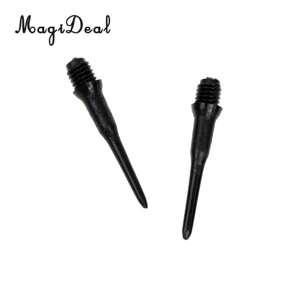 MagiDeal 100 Pieces Electronic Dart Soft Tips Points Thread Dart Accessories Black