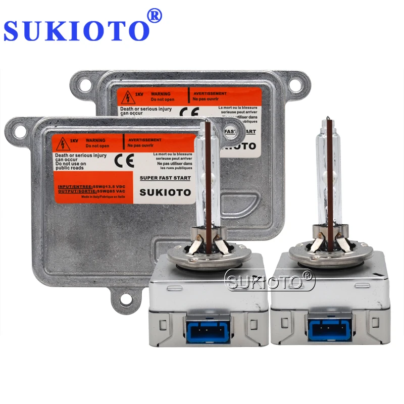 SUKIOTO Original 55W D8S Car Light HID Bulb Ballast Kit Xenon D8S 5500K Fast Bright Car Headlight Bulb Kit D8S HID Ballast Kit (11)
