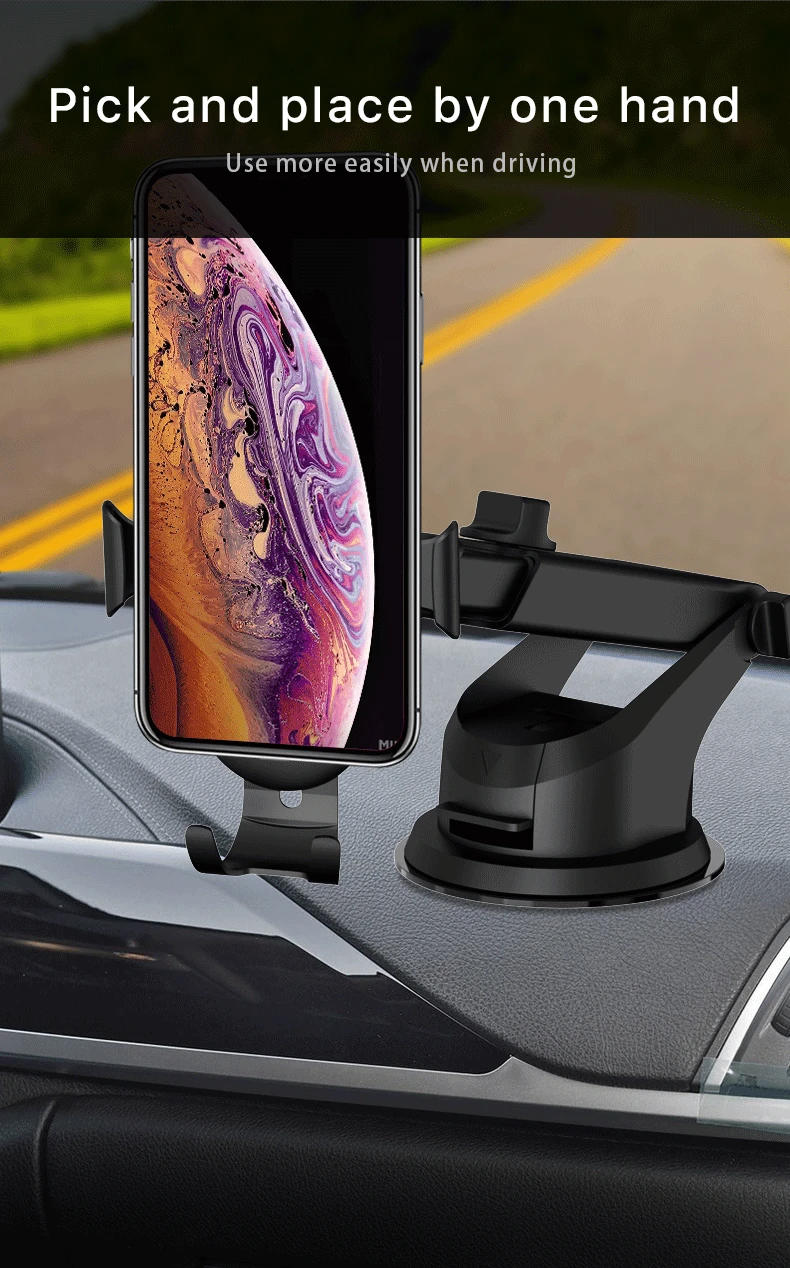 Sucker Gravity Car Phone Holder