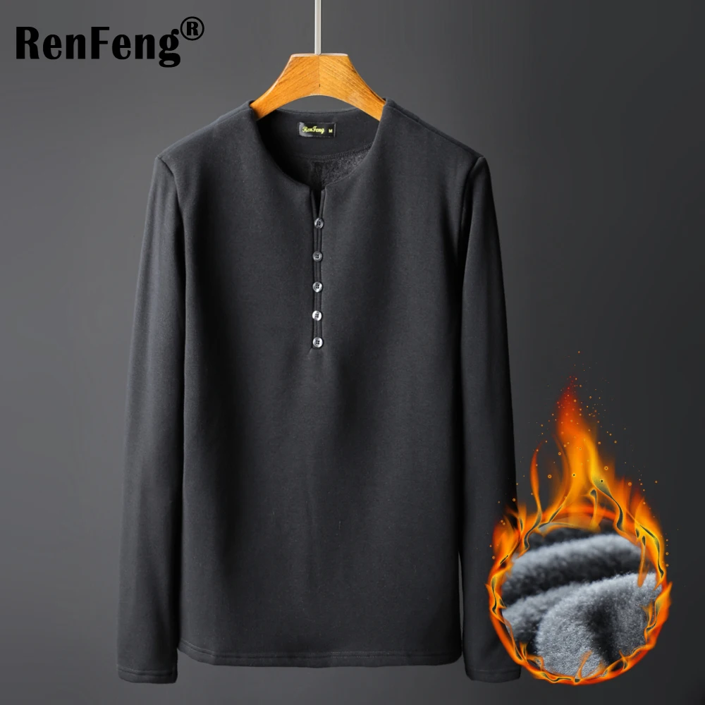 Winter Thermal Sweatshirt Men Long Sleeve Top T Shirt Thick Underwear Mens Button Fitness Hoodies Warm Clothes Brand Men's 2018 (7)