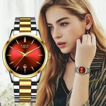 

2019 LIGE New Women Watch Fashion Casual Watch Ladies Top Luxury Brand Small Dial Thin Models Watch Female Clock Relogio Feminin