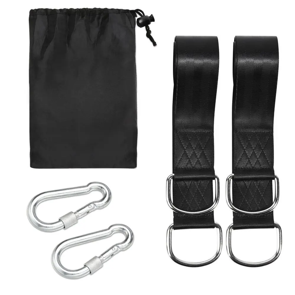 

1set Of Super Strong outdoor safety Hammock Strap Belt Hamac Hamaca Hamak Traveling Portable Hanging Tree Rope with arabiner