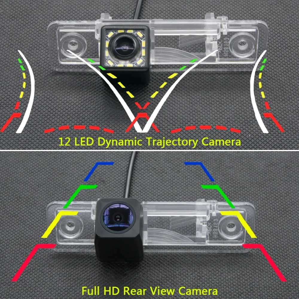 175 градусов MCCD рыбий глаз заднего вида парковочная камера для Buick Excelle HRV GL8 Opel Zafira A 12LED Full HD динамические треки