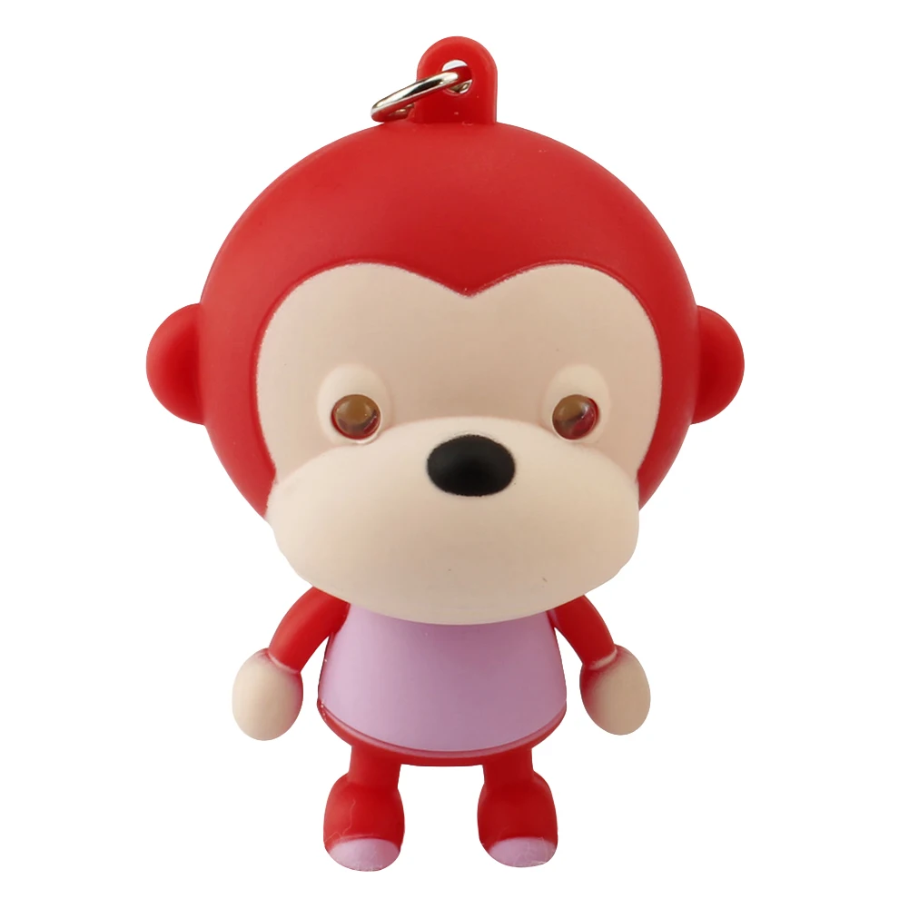 

Cute Cartoon Monkey Animal LED Lighting with Sound Key Chain Keychain Pendant