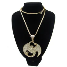 ENVÍO LIBRE Strange Music Bling Colgante Collar CON TOTALMENTE PEDRERÍA de Alta Calidad HELADO OU Fans joyería Hiphop hombres collares