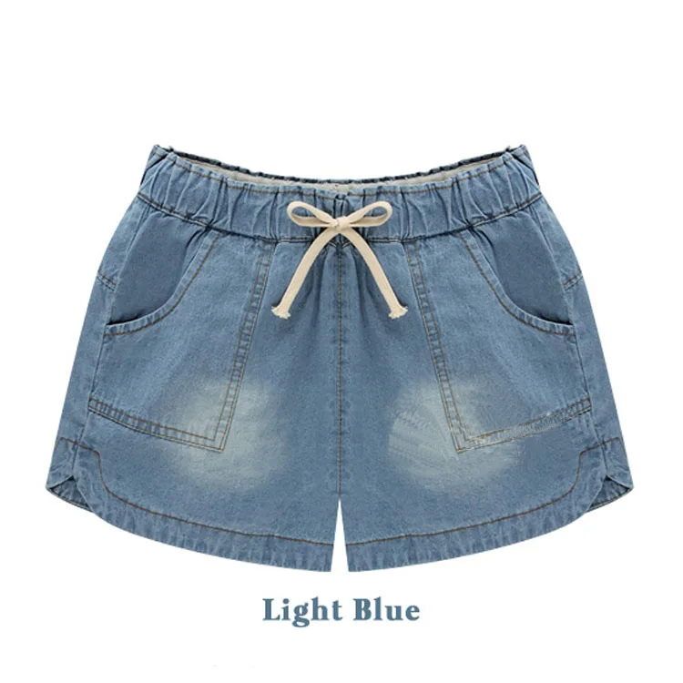 Summer fashion new arrival women denim shorts loosen big size elastic