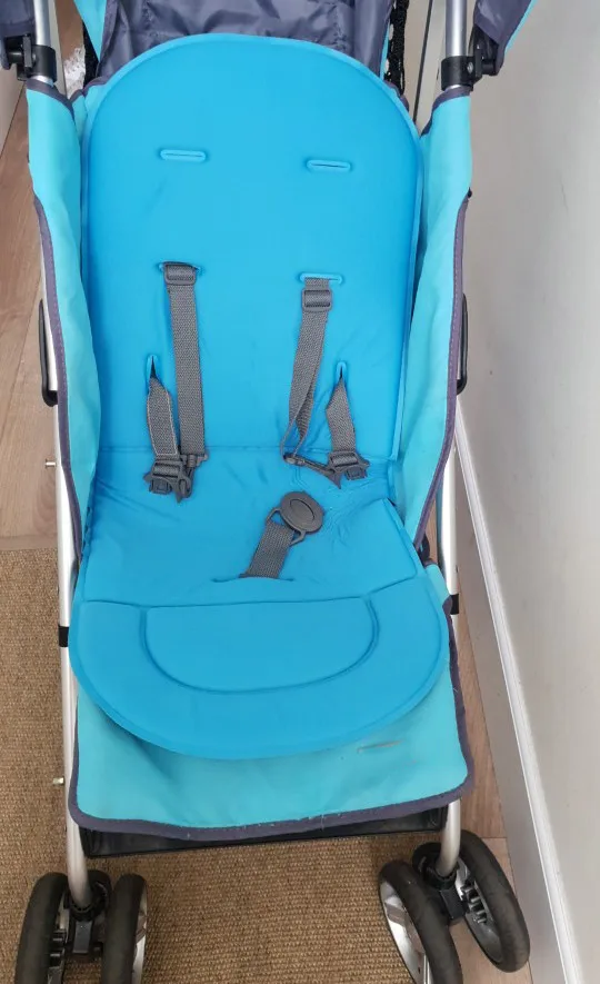 Коврик для детской коляски Коляска авто сиденье дышащий хлопок подушка сиденье подкладка детская подкладка для коляски Подушка коляска аксессуар - Цвет: blue