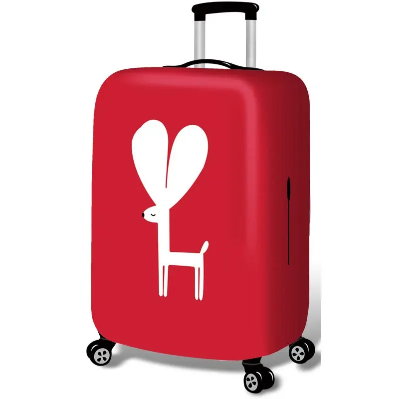 Утолщенный защитный чехол для чемоданов на колесиках, водонепроницаемые эластичные чемоданы, пылезащитные дождевики, красный чехол для нового года