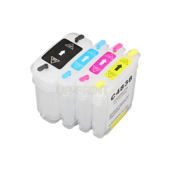 

UP 8PCS refillable ink cartridge compatible for HP DesignJet 111 111r for HP82 11 CH565A C4836A C4837A C4838A