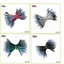 500 шт./лот DC5V 12 В 12 мм ws2811 ic светодиодный модуль черный/зеленый/белый/RWB провода гирлянды Рождество Праздник Светодиодный светильник Pixel адресуемый