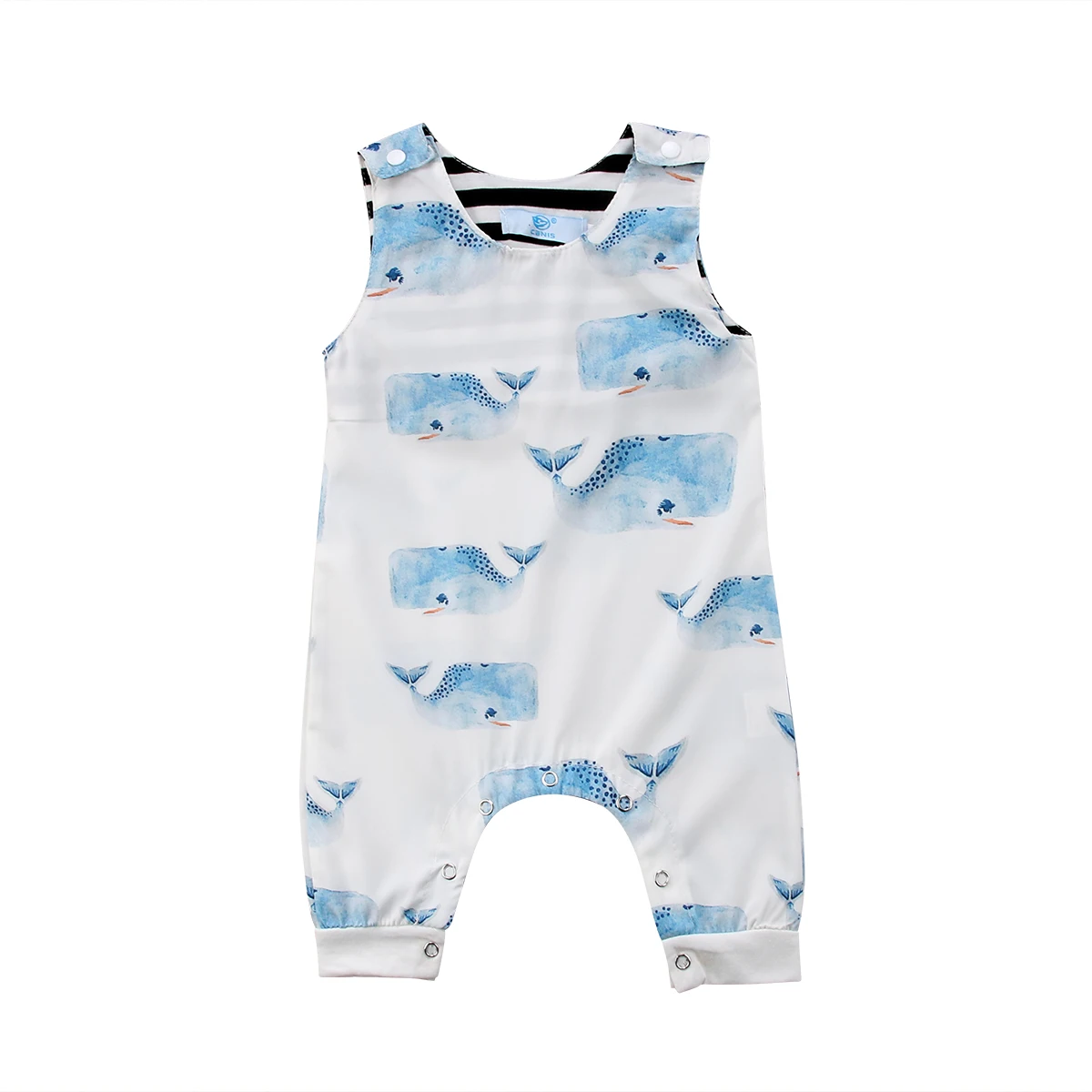 

2019 Emmababy New Newborn Infant Baby Cute Boys Girls Whale Romper Jumpsuit Outfit Clothes Set