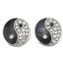 10 шт./партия Новые 12 мм оснастки ювелирные изделия сменный аксессуар Винтаж Инь-Ян оснастки подходят 12 мм кнопки браслет ожерелье