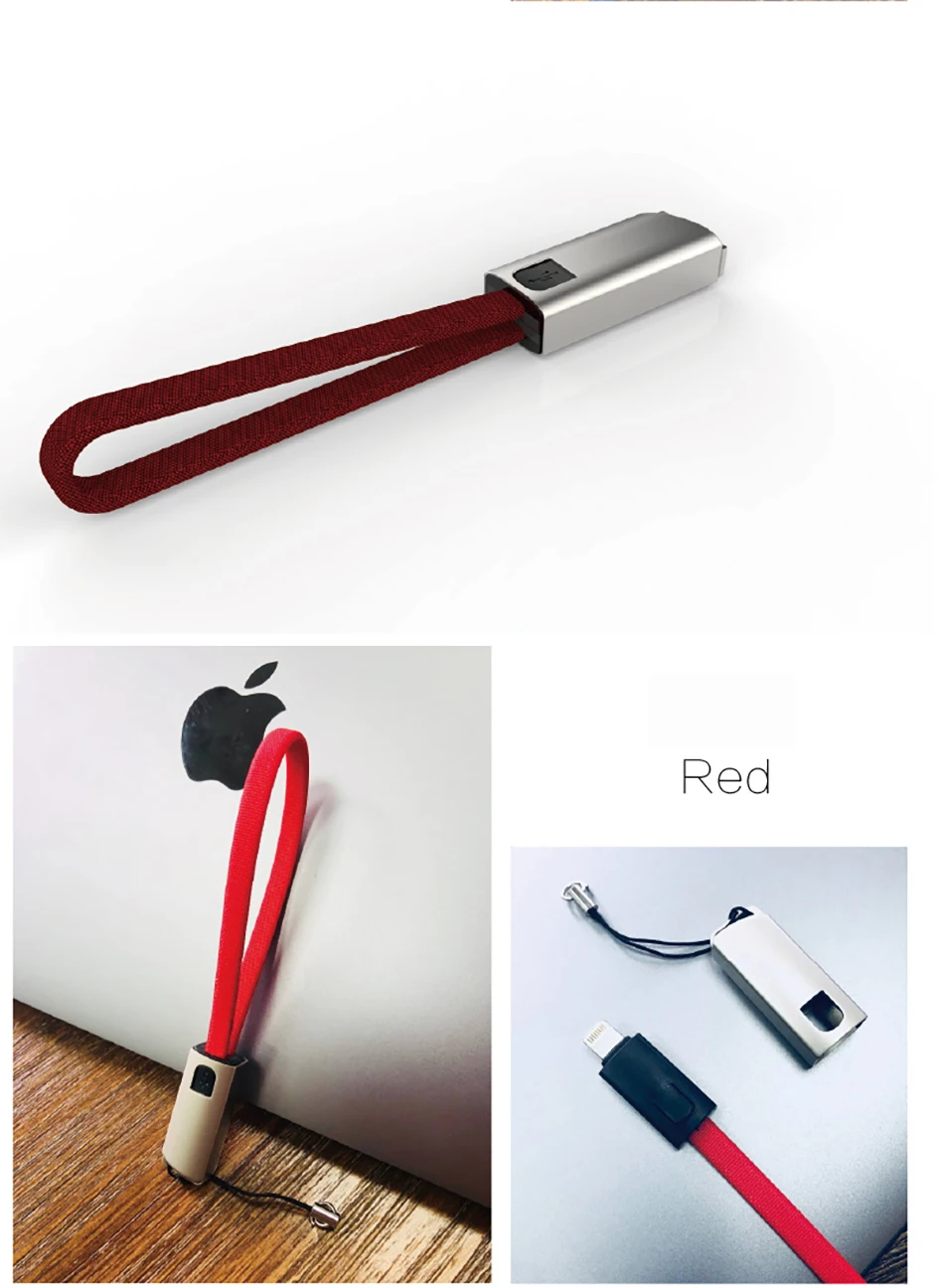 NOHON 2.4A USB Cable Fast Charging For iPhone X XS MAX XR 8 7 6 6S 5S Plus Portable Keychain Short Charger Data Sync Cable 0 (9)