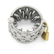 Stainless Steel 4 RowsTeeth Penis Rings,Cock Ring Pendant Scrotum Testicle Bondage,Chastity Belt,Sex Toy,Adult Games stainless steel cock scrotum bondage weight rings heavy type testicle stretcher pendant penis ring sex toys for men cock ring