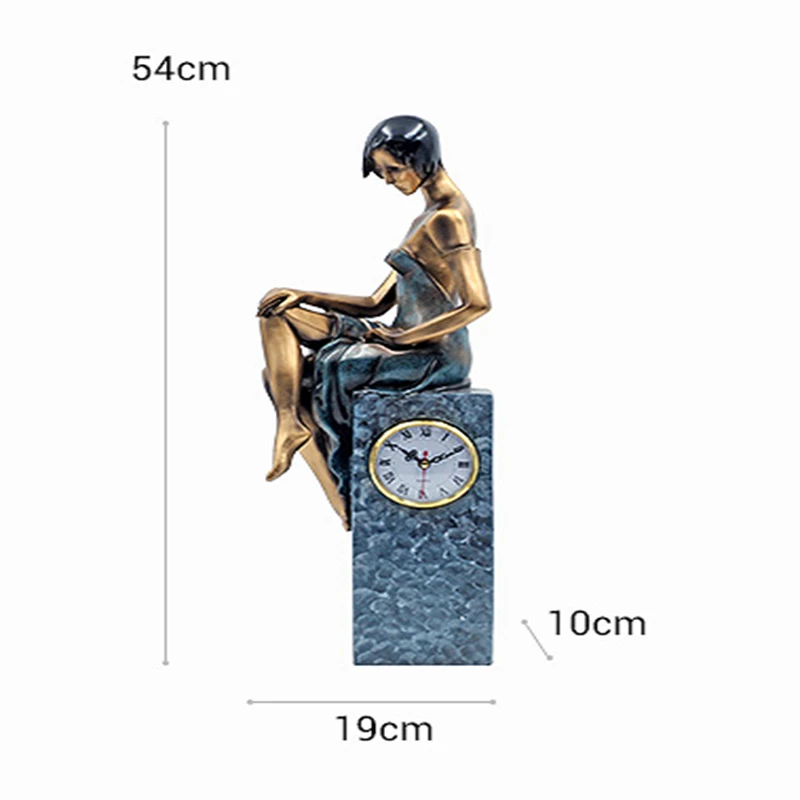  European cerative beauty clock ornaments Large clock The living room bedroom bedside clock Home Fur - 32840347080