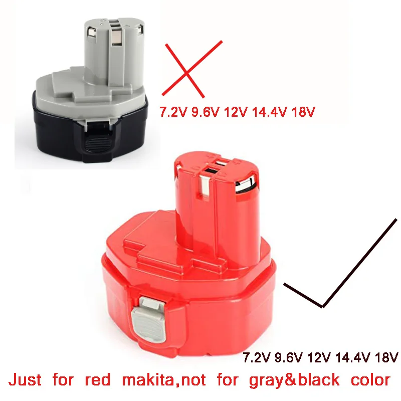 For MAKITA Replacement battery Charger 7.2V 9.6V 12V 14.4V 18V NI-MH NI-CD red Battery DC1804 DC1414T DC1414F 9100A 9001