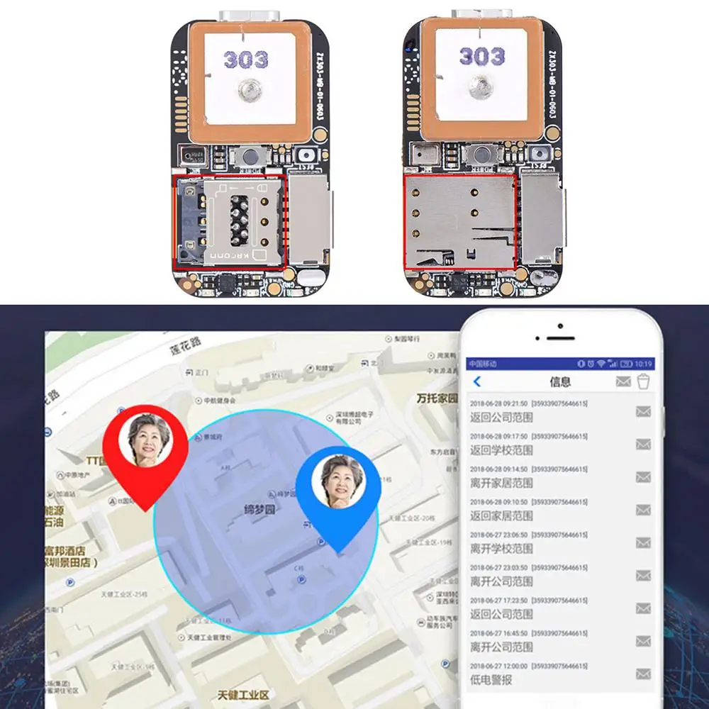 

Super Mini Size GPS Tracker GSM AGPS Wifi LBS Locator Free Web APP Tracking Voice Recorder ZX303 PCBA Inside