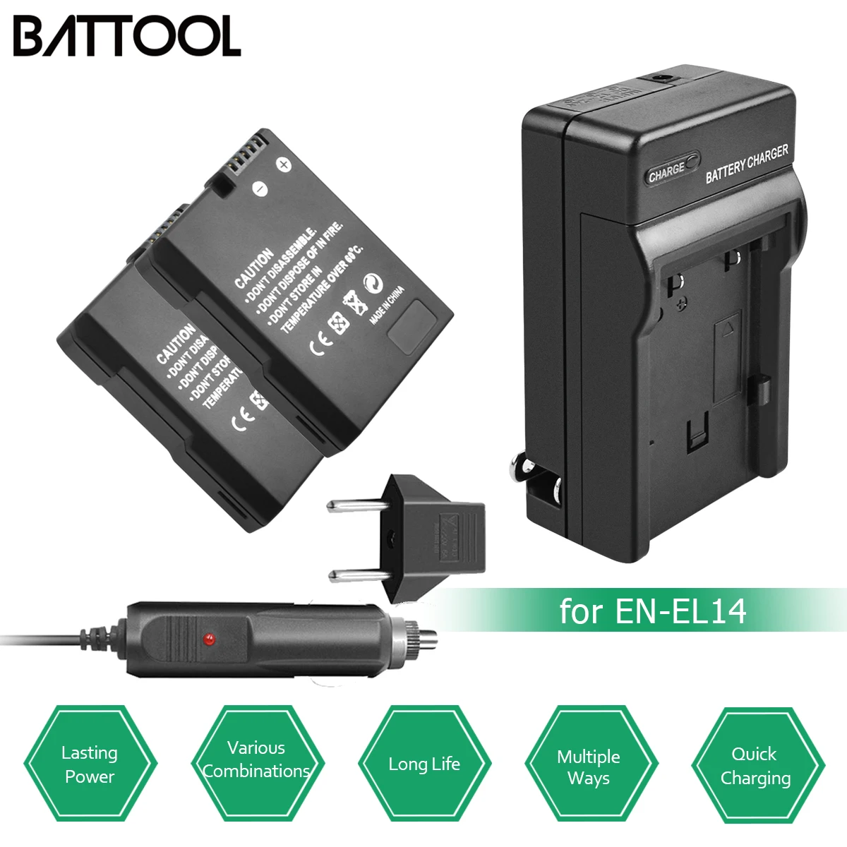2X ENEL14 EN-EL14 Rechargeable Battery+Battery Charger for Nikon P7200 P7700 P7100 D5500 D5300 D5200 D3200 D3300 D5100 L25 | Электроника
