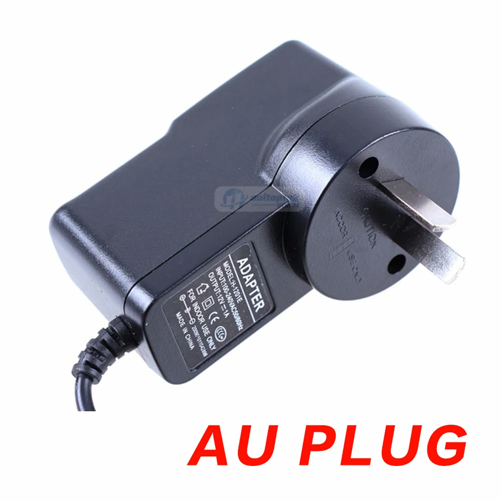 Квалифицированный AC 110-240V к DC 12V 1A адаптер питания для CCTV, EU/US/UK/AU Plug