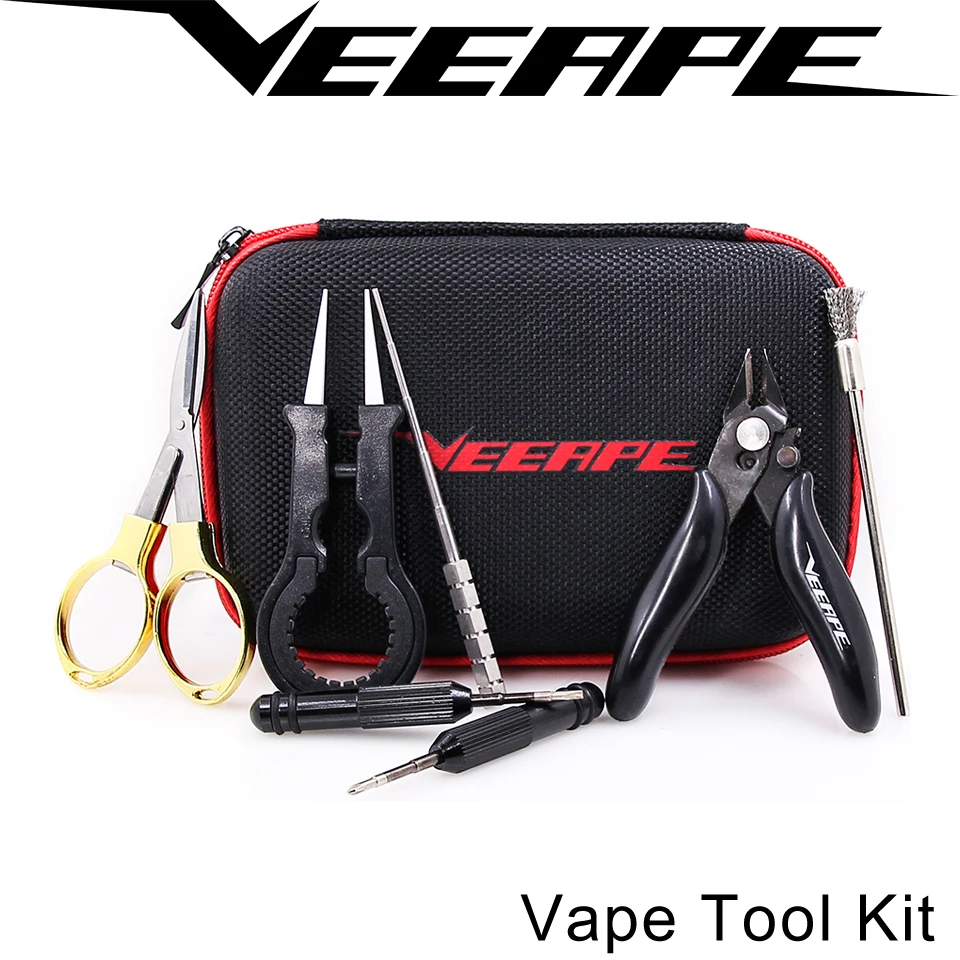 Veeape Vape Tool Kit Carry bag with Tweezer Pliers Coil