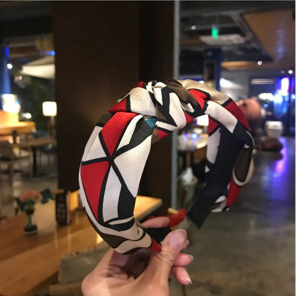 

Fashion Hairband Leopard Headband For Women Classic Mosaic Hair Band Geometric Hair Accessories Wholesale
