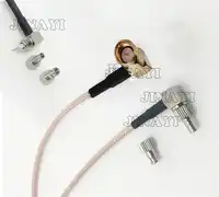 20pcs Right Angle SMA male Female TO CRC9 Male TS9 Plug Pigtail Antenna Connector Cable RG316 15cm