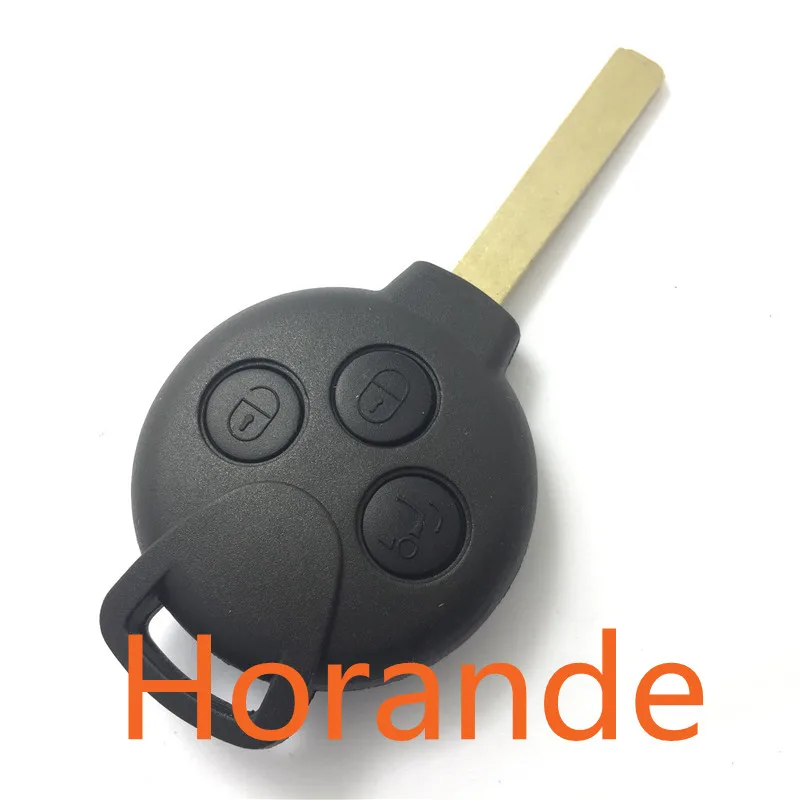 Horande for Mercedes Benz 3 Buttons Smart Fortwo Car Remote Key Replacement Case with Button Shell