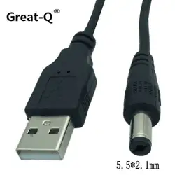 Большой Q 10 шт. USB 2,0 Штекер 5,5 мм x 2,1 мм Удлинительный кабель питания постоянного тока для телефон телевизор 25 см 1 м 5V2A