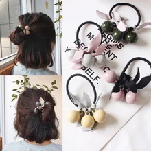 1 шт. новые макароны цветные шаровые волосы кольцо голова из ткани веревка с бантом голова цветок леди галстук волосы G0502