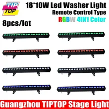 TIPTOP 8 XLOT Беспроводной Led Wall Washer Light 18×10 Вт 4IN1 RGBW Изменение Цвета Крытый Типа DMX 8 каналы 200 Вт Конкурентоспособные Цены