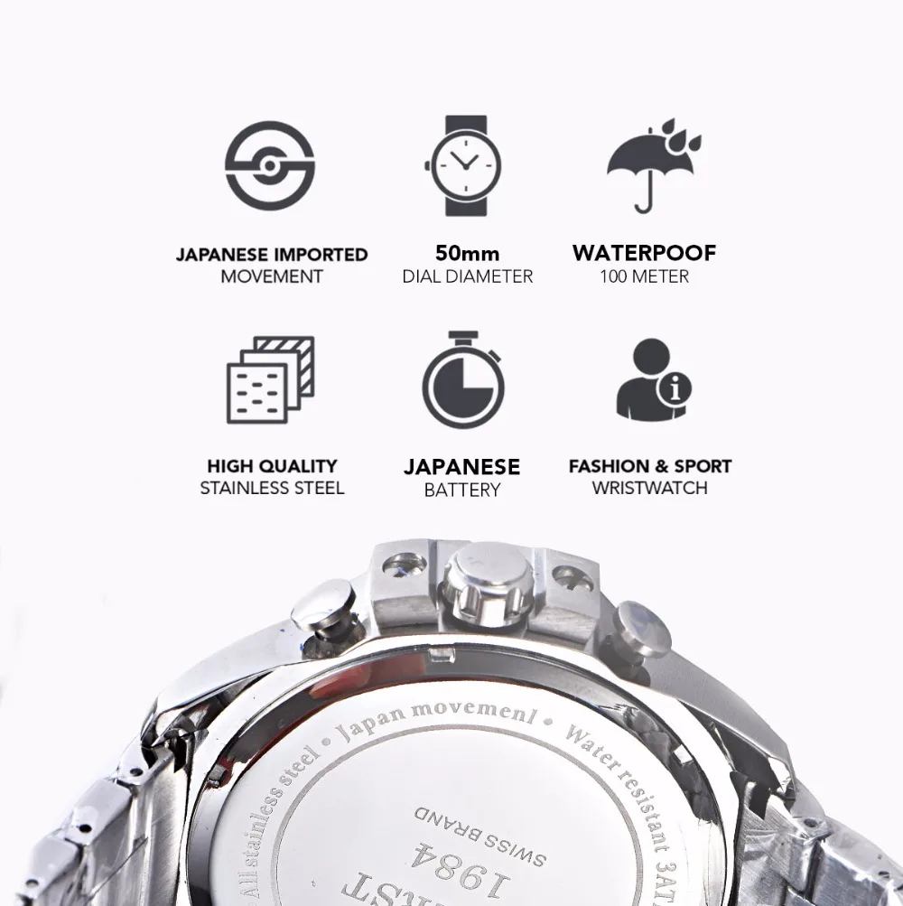Несколько часовых поясов Мужские Аналоговые Кварцевые Мужские часы лучший бренд Роскошные повседневные наручные часы relogio masculino