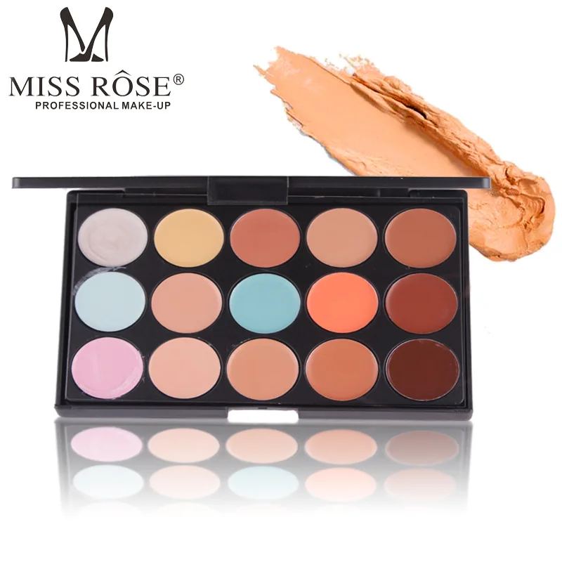 

MISS ROSE 1set 15 color concealer disc cover the black eye acne freckles camera special concealer quickly cover the skin flaws