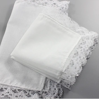 

50Pcs Pure White Hankerchiefs Cotton Handkerchiefs Women Men 23cm*25cm Pocket Square Wedding Plain DIY Print Draw Hankies