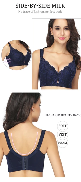 FallSweet Plus Size Lace Bra C Cup Wide Back Push Up Denmark