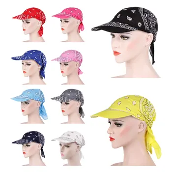 

Sunhat Casual Women Summer Beach Printed Head Scarf Keep Warm Fashion Hats Sun Visors Cap Collapsible Anti-UV Hat